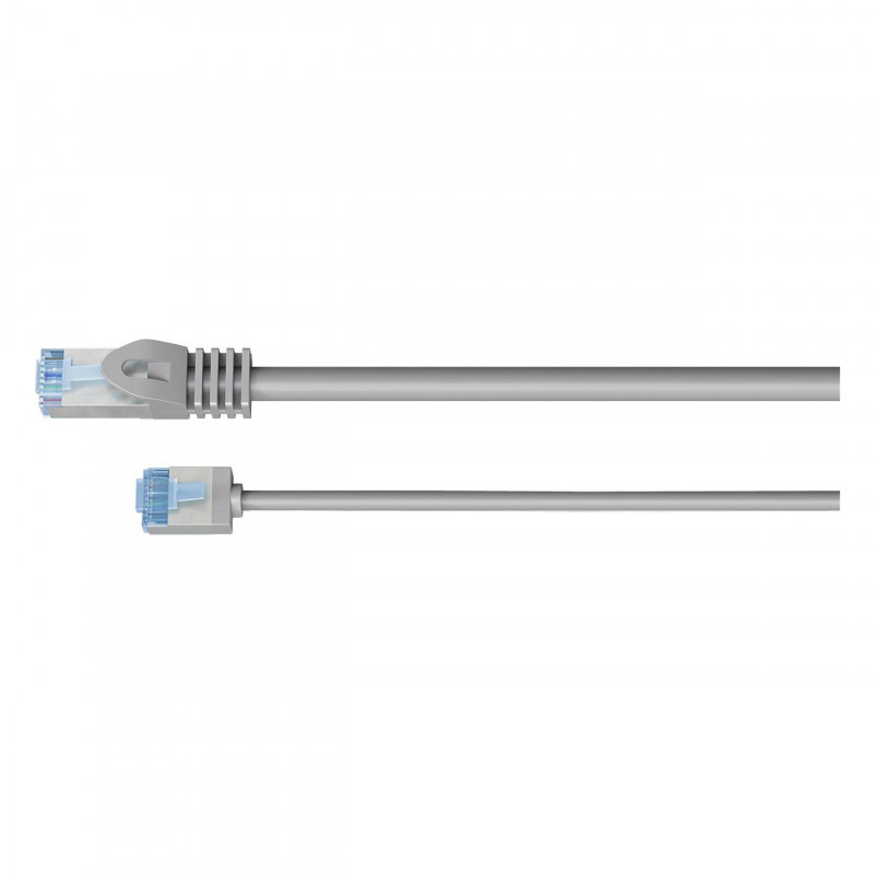 Goobay Cable de parcheo Slim Cat6a U/FTP RJ45, 1 m, gris