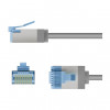 Goobay Cable de parcheo Slim Cat6a U/FTP RJ45, 1 m, gris