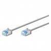 Goobay Cable de parcheo Slim Cat6a U/FTP RJ45, 1 m, gris