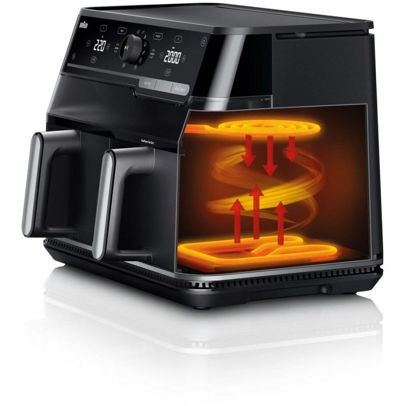 Braun TD5053IBK Freidora de aire doble, 5 + 5 L