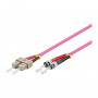 GoodConnections Cable de conexión de fibra óptica SC a ST, OM4 dúplex, 1 m, LSZH