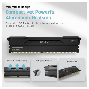 KLEVV BOLT V 32GB (2x16GB) 6000MHz CL30 Kit de memoria RAM (KD5AGUA80-60A300H)