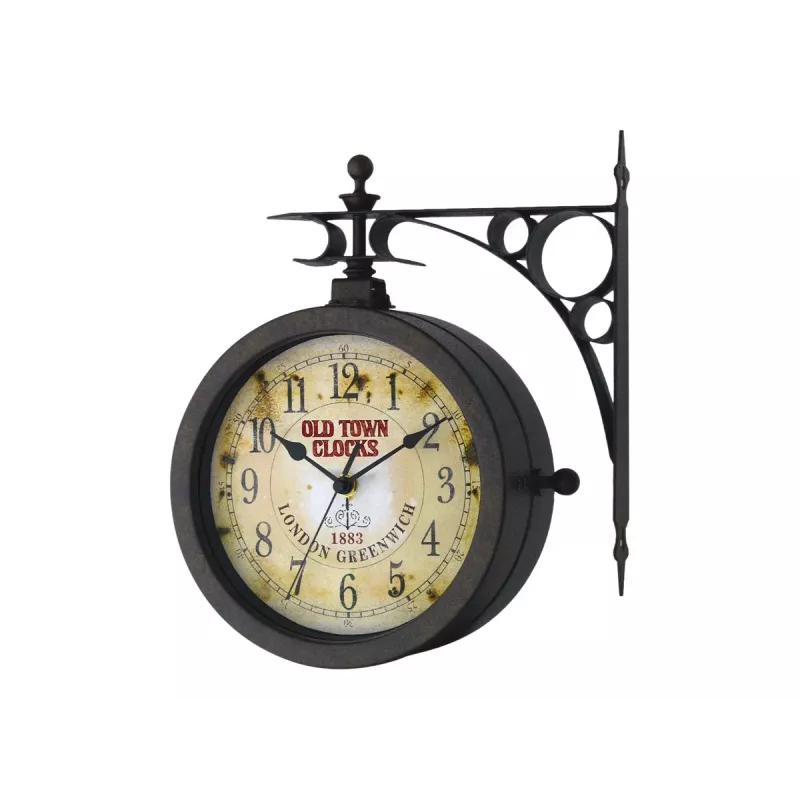TFA 603011 Reloj de pared de cuarzo, Antiguo, Negro