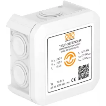 OBO Bettermann TD-2D-V Protector contra sobretensiones para módem/red, blanco (5081698)