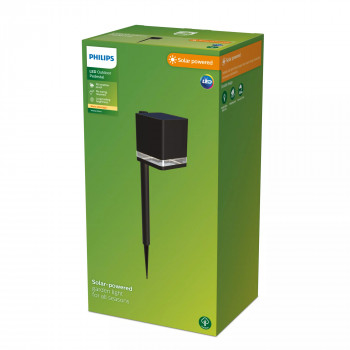 Philips LED Estaca exterior solar Virona 1,8W, negra