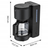 WMF Stelio Cafetera con jarra de cristal, negro intenso (412150071)