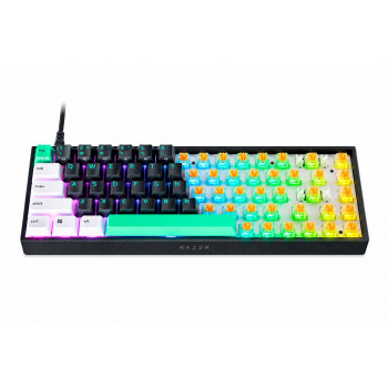 Teclado gaming mecánico Razer Reclusa X Mini 65%, con cable, US, Razer Mechanical Switches Gen-3 (táctil), negro