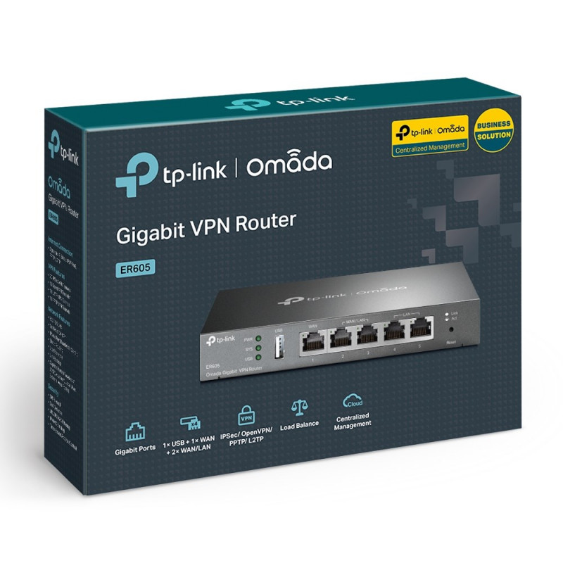 TP-Link ER605 (TL-R605) Router VPN Gigabit, negro