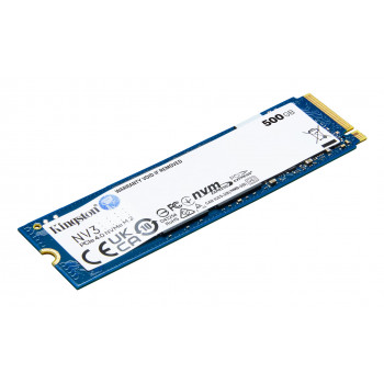 Kingston NV3 500GB M.2 2280 PCIe 4.0 x4 NVMe SSD interna (SNV3S/500GBK)