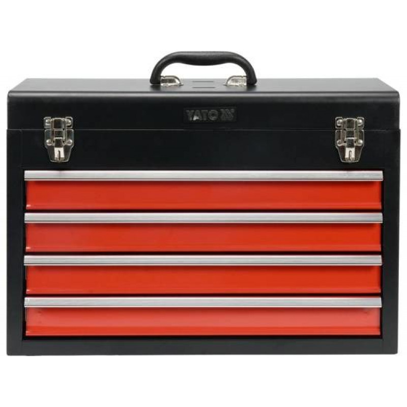 Yato YT-08874 caja de herramientas/accesorios acero inoxidable negro, rojo