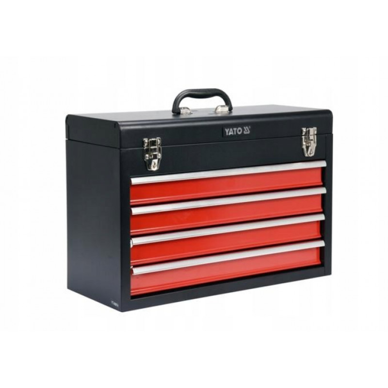 Yato YT-08874 caja de herramientas/accesorios acero inoxidable negro, rojo