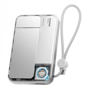 SHARGE ICEMAG 3 batería externa, 10.000 mAh, 25 W Qi2, 35 W USB-C, blanco