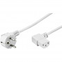 DSIT cable de alimentación en ángulo Schuko a IEC C13, 2 m, blanco