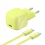 Belkin BOOST Charge cargador USB-C/USB-C 30W PD con PPS, Citrus + cable USB-C de 2 m (WCA008KQ2MGR-B6)