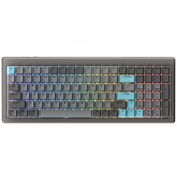 Ducky Cushion 98 teclado gaming, 96%, distribución US (ANSI), Shush Red Switches - Nickel (DKCUS2598-DSUSPHCC3H1)