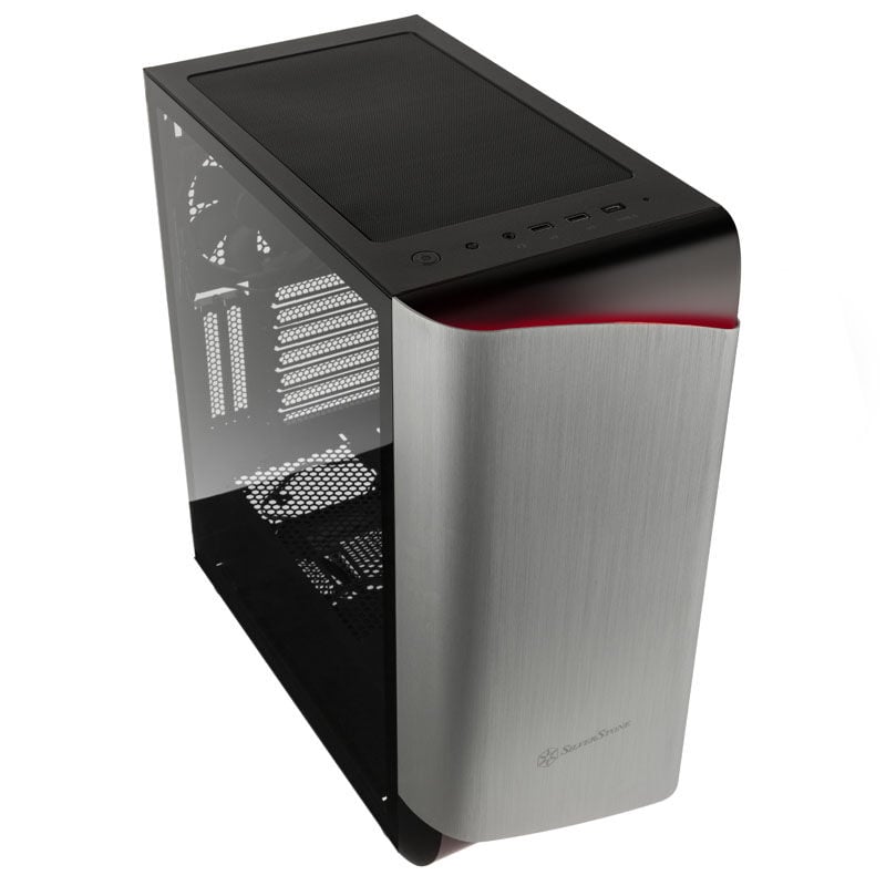SilverStone Seta A1 Mid Tower, cristal templado - negro/plata