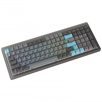 Ducky Cushion 98 teclado gaming, 96%, distribución US (ANSI), Shush Green Switches - Nickel (DKCUS2598-DDUSPHCC3H1)