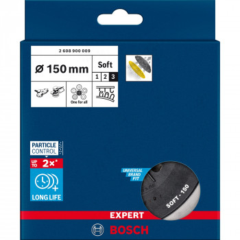 Bosch EXPERT Multihole plato de apoyo 150 mm, blando (2608900009)