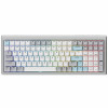 Ducky Cushion 98 teclado gaming, 96%, distribución US (ANSI), Shush Red Switches - plata (DKCUS2598-DSUSPHCC4S1)