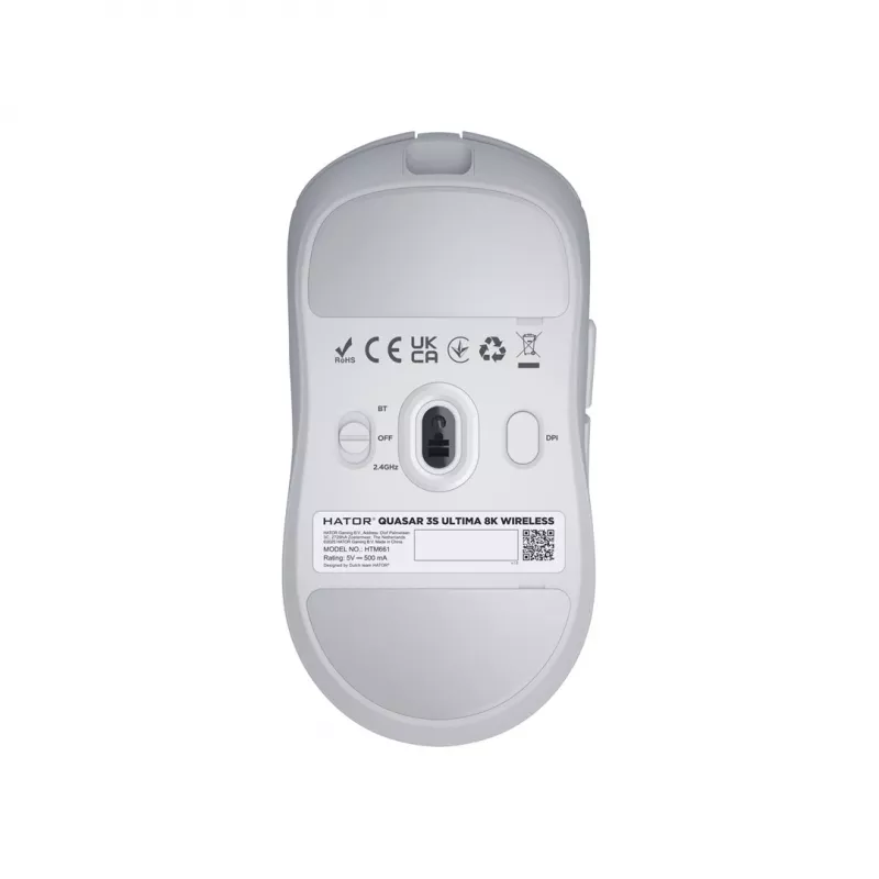 Hator Quasar 3S Ultima ratón gaming inalámbrico, blanco (HTM661)