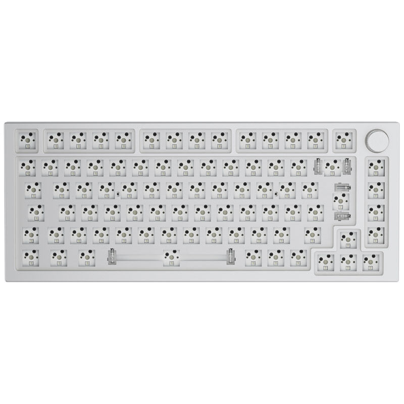 Glorious GMMK Pro White Ice 75% TKL teclado - Barebone, ISO-Layout, plata
