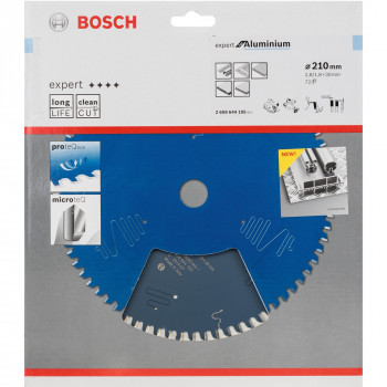 Bosch disco de sierra Expert for Aluminium Ø 210 mm, 72 dientes, agujero 30 mm (2608644105)