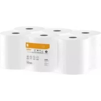 Satino by Wepa rollo de toallas HiCycle, 2 capas, 138 m, 100% reciclado, blanco nuclear, gofrado waffle, pack de 6 (319190)