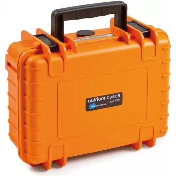 B&W 1000/O/SI maletín de herramientas, naranja, polipropileno (PP), antipolvo, impermeable, 248,92 x 175,26 x 93,98 mm