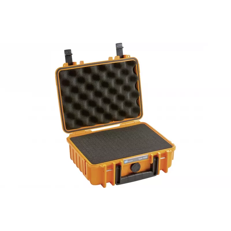 B&W 1000/O/SI maletín de herramientas, naranja, polipropileno (PP), antipolvo, impermeable, 248,92 x 175,26 x 93,98 mm