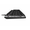 Natec Amberjack Teclado con cable, distribución US, switches lineales hot-swap, retroiluminación blanca, anti-ghosting, grabación de macros, negro/gris (NKL-2391)
