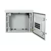 Allnet SO Serie 19 pulgadas 12U IP55 armario de pared, 638 mm de profundidad, con unidad de 4 ventiladores, gris claro (ALL-SO03-6612-G-DGRAUV2)