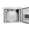 Allnet SO Serie 19 pulgadas 12U IP55 armario de pared, 638 mm de profundidad, con unidad de 4 ventiladores, gris claro (ALL-SO03-6612-G-DGRAUV2)