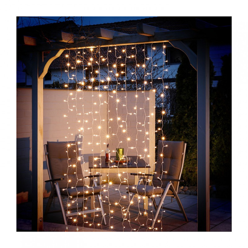 Cortina de luz LED Goobay 300 transparente 2,5 m