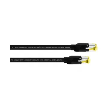 Cable de red Cat5e S/UTP RJ45 Cordial, 0,3 m, Negro
