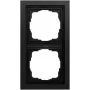 Gira F200 marco embellecedor 2 elementos, negro lacado, 0212745