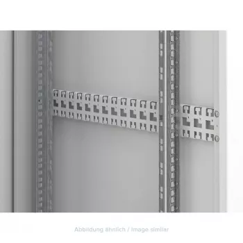 Triton regleta de gestión de cables de 19 pulgadas para armario de 1000 mm de profundidad, gris