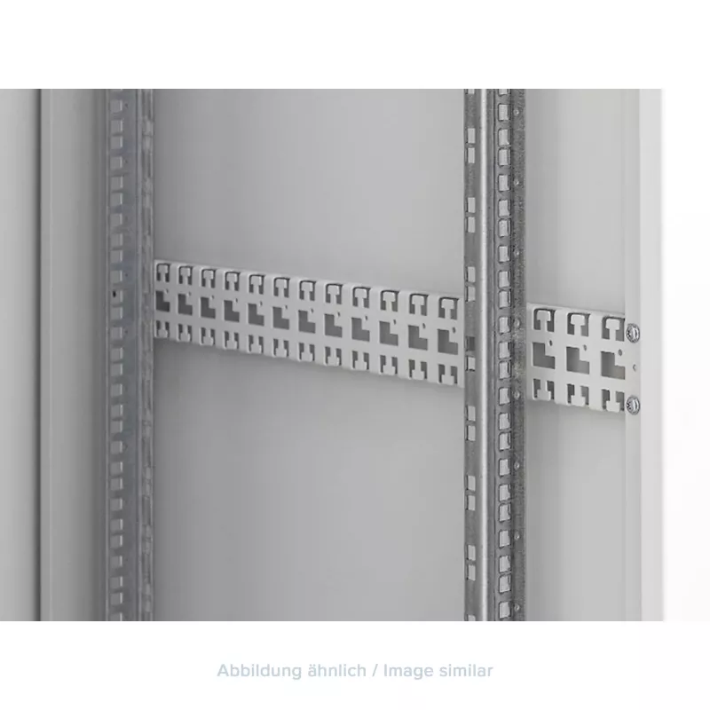 Triton regleta de gestión de cables de 19 pulgadas para armario de 1000 mm de profundidad, gris