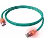 ZVK EasyLan cable de parcheo Cat6a LED RJ45, apantallado, 7,5 m, turquesa