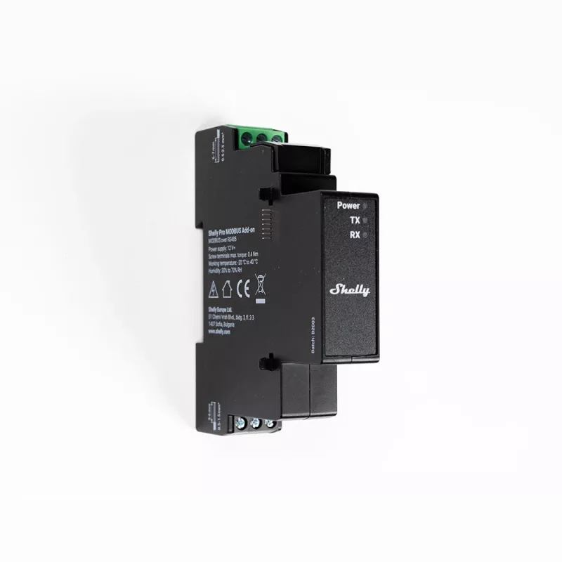 Shelly Pro Modbus Add-on RS485, accesorio para carril DIN