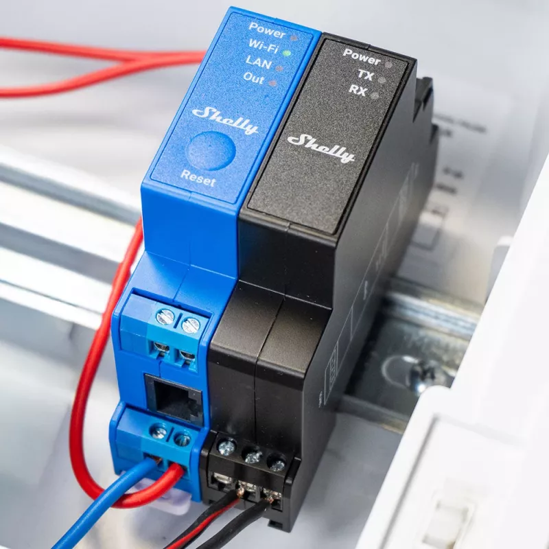Shelly Pro Modbus Add-on RS485, accesorio para carril DIN