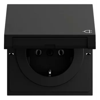 Gira 445474 toma SCHUKO KD, System 70, negro