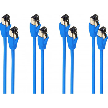 Cable de red shiverpeaks BASIC-S Cat8.1 F/FTP RJ45, 1,5 m, azul, LSZH