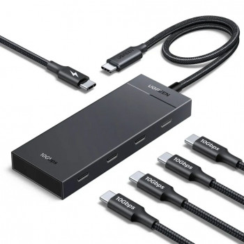 Hub USB-C Ugreen a 4x USB-C 3.2 / 1x USB-C 100W PD CM806 negro