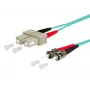 Cable de fibra óptica Metz OpDAT SC dúplex a 2x ST, OM3, 2 m, aqua