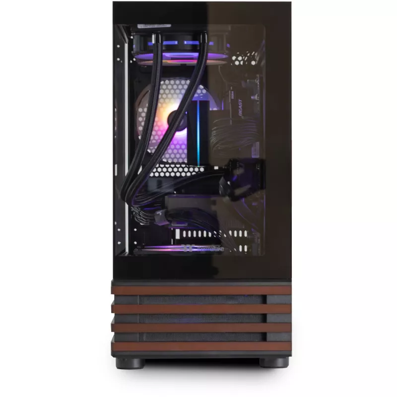 PC de sobremesa Thermaltake LCGS View 170WS, negro/madera, Windows 11 Home