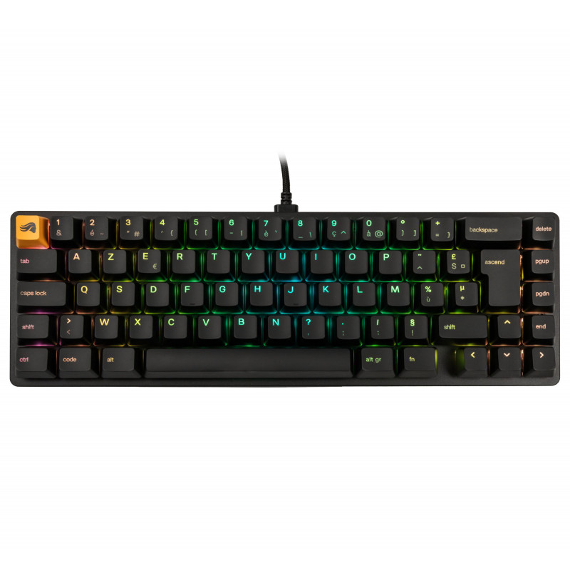 Glorious GMMK 2 Compact teclado – interruptores Fox, distribución FR, negro