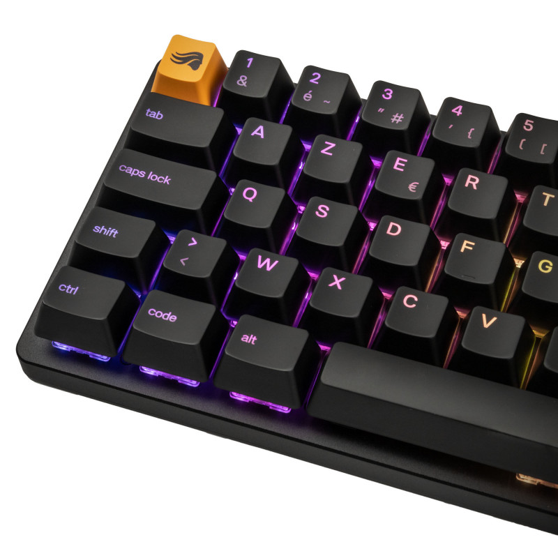 Glorious GMMK 2 Compact teclado – interruptores Fox, distribución FR, negro
