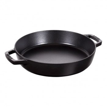 Zwilling Staub sartén de hierro fundido con 2 asas, 26 cm, negro satinado (40511-725-0)