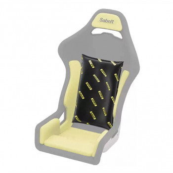 Sabelt Sim Foam Pro Kit respaldo, cojín lumbar de forma estable, ergonómico, 40x65 cm, negro