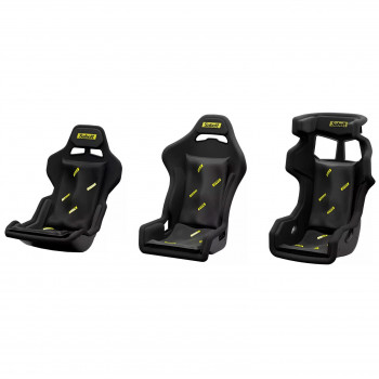 Sabelt Sim Foam Pro Kit respaldo, cojín lumbar de forma estable, ergonómico, 40x65 cm, negro